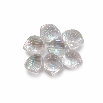 11 mm | Transparent Glass Shell Beads