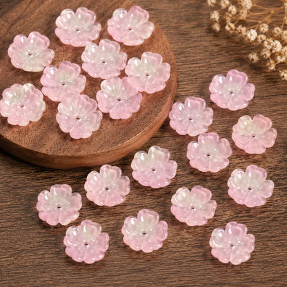 Flower Blossom Glass Beads
