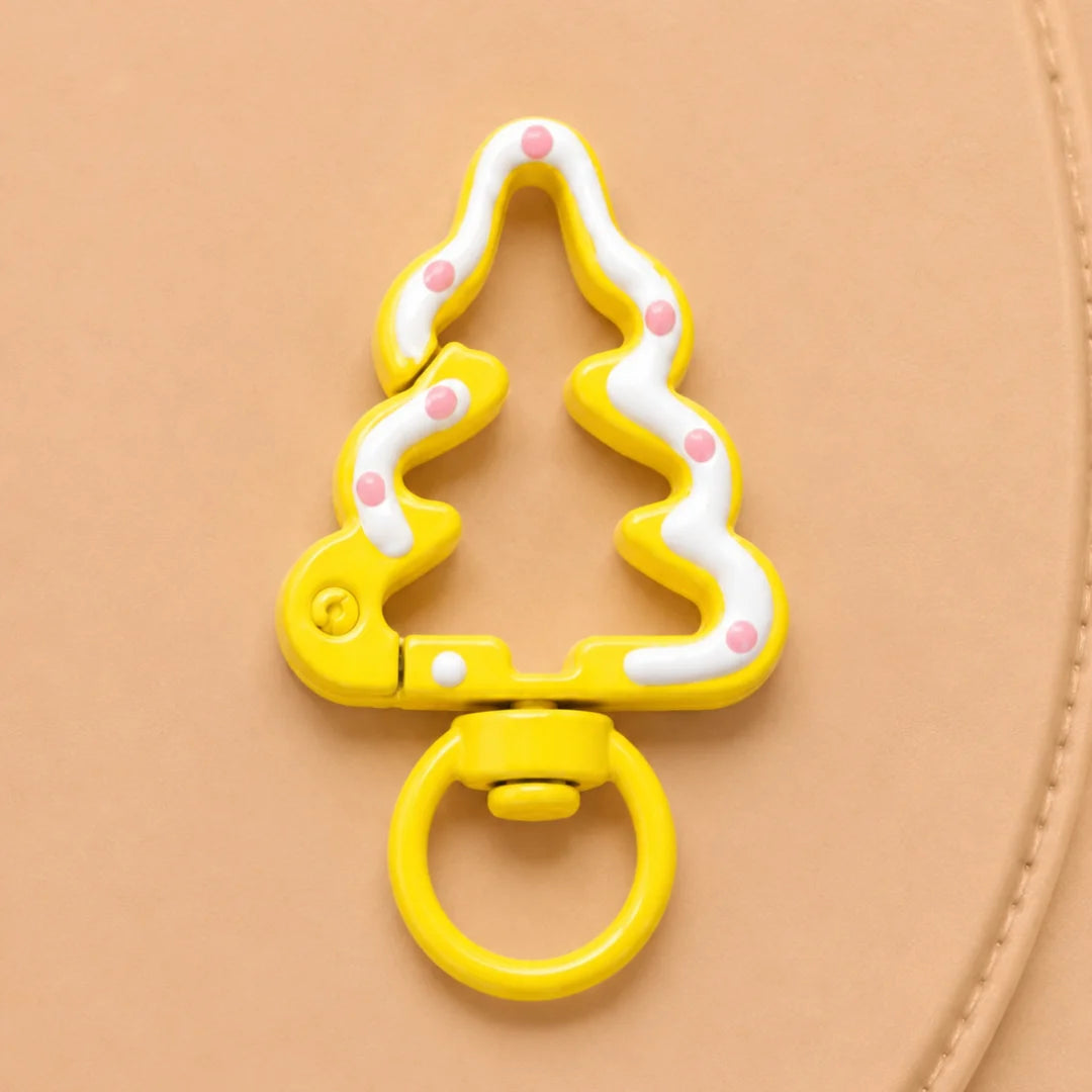 Tree Shaped Metal Swivel Clasp keychain Hooks