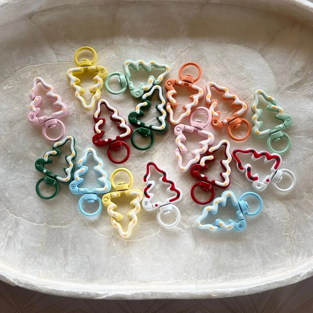 Tree Shaped Metal Swivel Clasp keychain Hooks