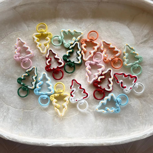 Tree Shaped Metal Swivel Clasp keychain Hooks