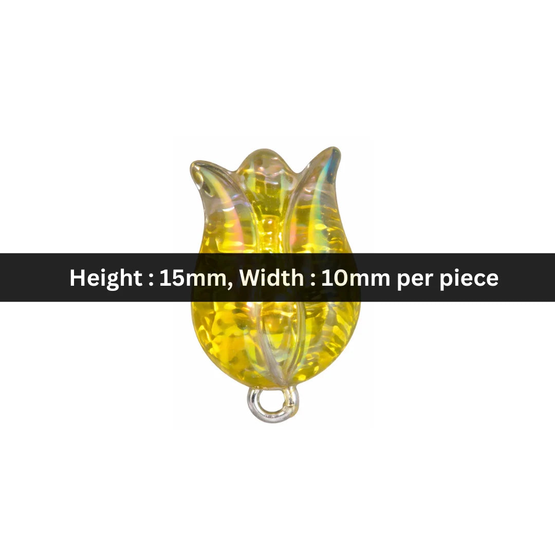 Stainless Steel | 15x10 mm | Tulip Flower Charm