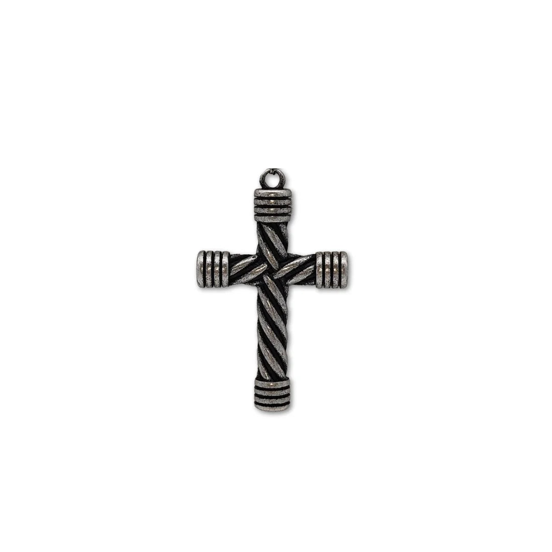 Stainless Steel | 50x30 mm | Twisted Cross Charm