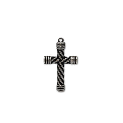 Stainless Steel | 50x30 mm | Twisted Cross Charm