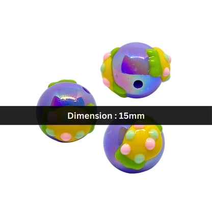 Vibrant Iridescent Bead | 15mm