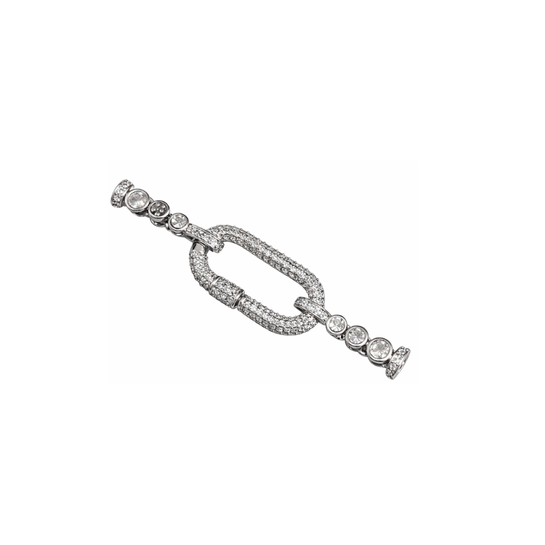 Stainless Steel | 60x30 mm | Vintage Sparkle Link Charm Style -02