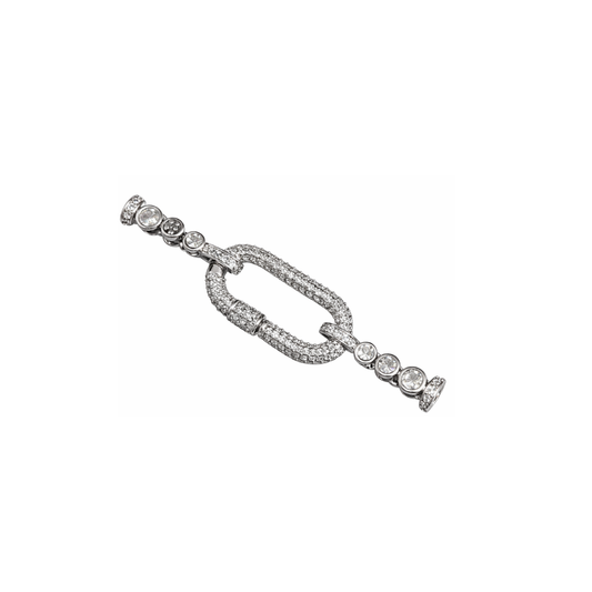 Stainless Steel | 60x30 mm | Vintage Sparkle Link Charm Style -02
