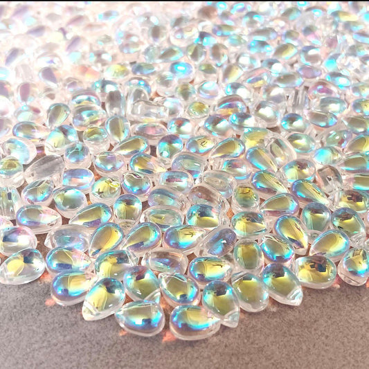 Iridescent Transparent Beads | 9*6*5 mm