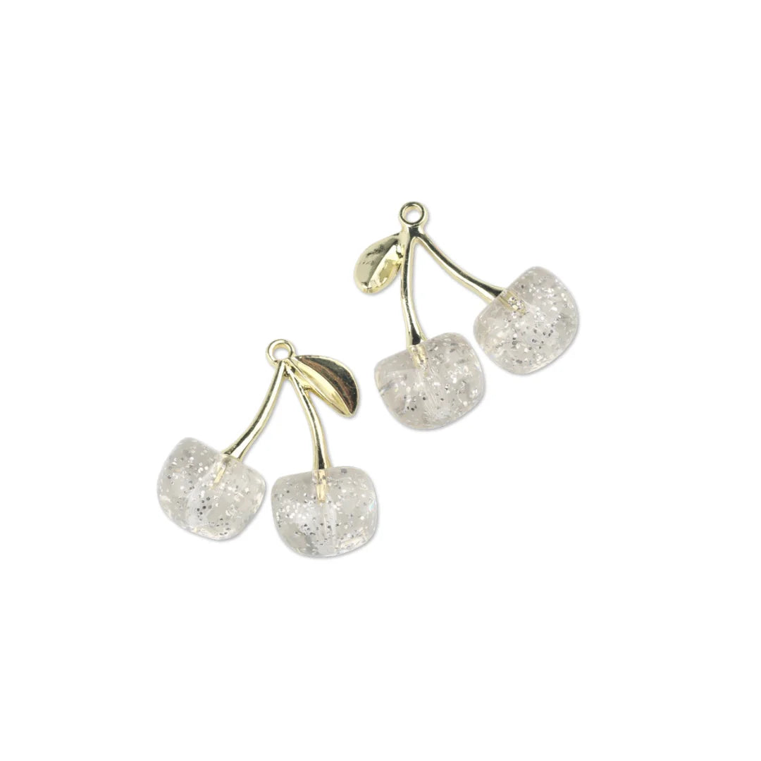 Acrylic | 30x25 mm | White Cherry Charm