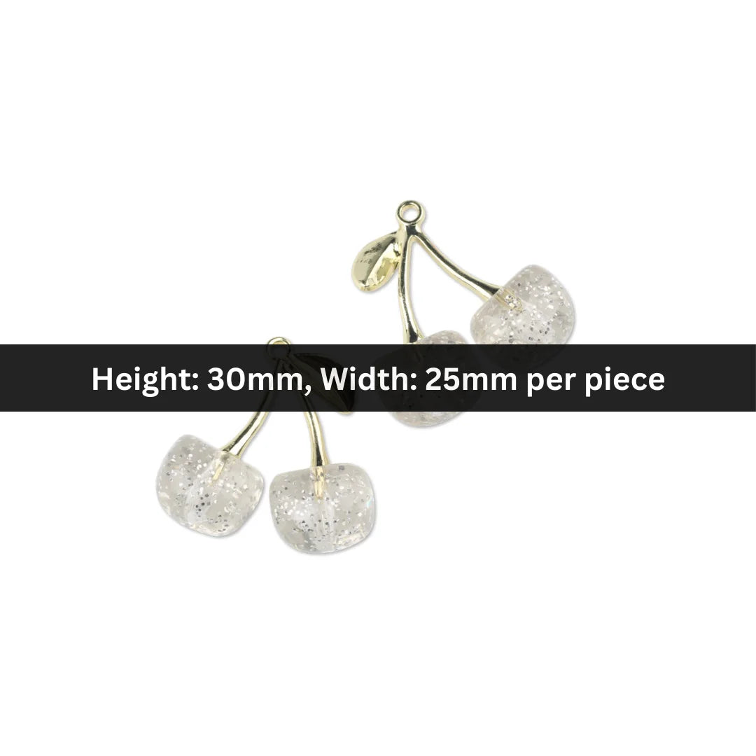 Acrylic | 30x25 mm | White Cherry Charm