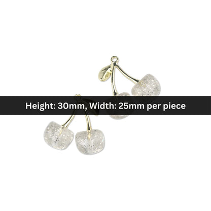 Acrylic | 30x25 mm | White Cherry Charm