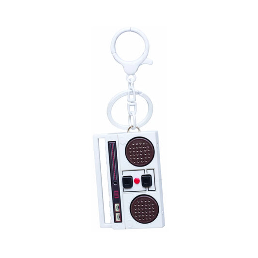 White Retro Radio Keychain