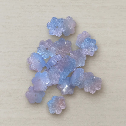 Snowflake Glass Beads