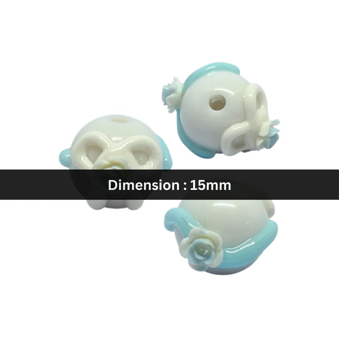 Bow with Flower Bead | 15mm