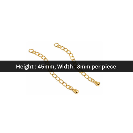 Stainless Steel | 45x3 mm | Drop Extender Chain Style - 01
