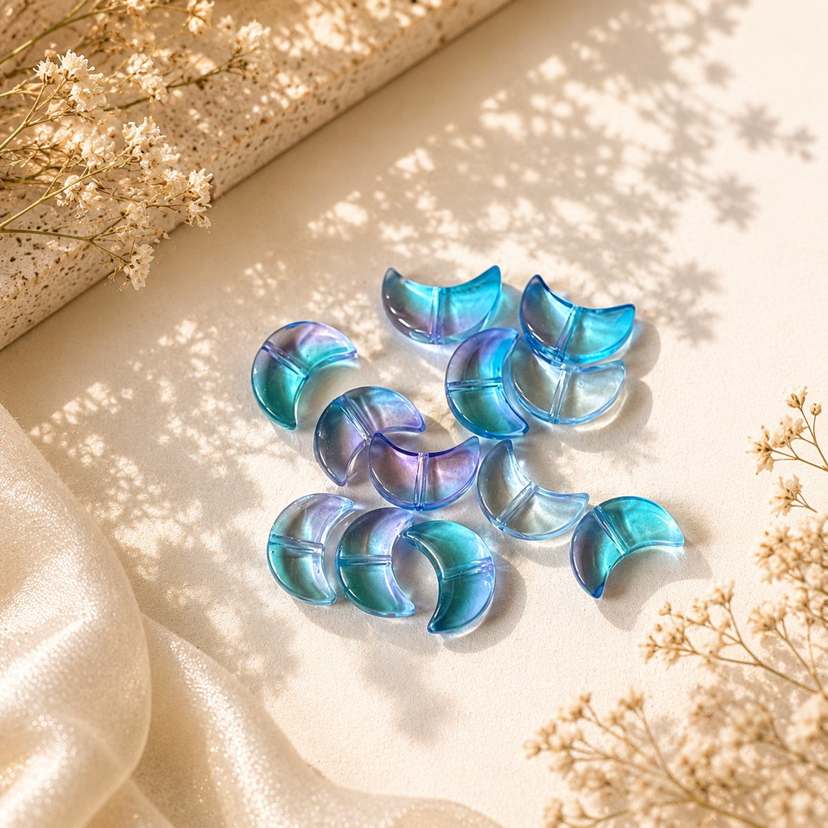 Moon Glass Beads