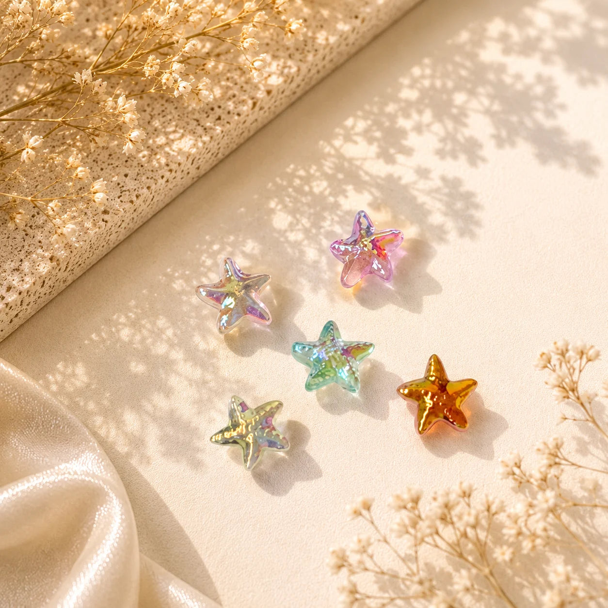 15 mm | Starfish Shape Glass Beads