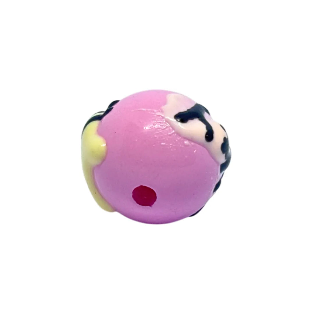 Lavender Kitty Round Bead | 15mm