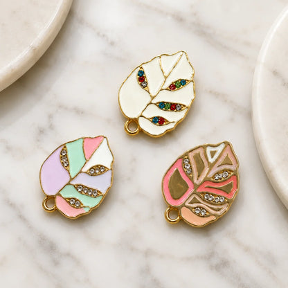 18K PVD Plated Stainless Steel | Leaf Charm | 2.5x1.5 cm
