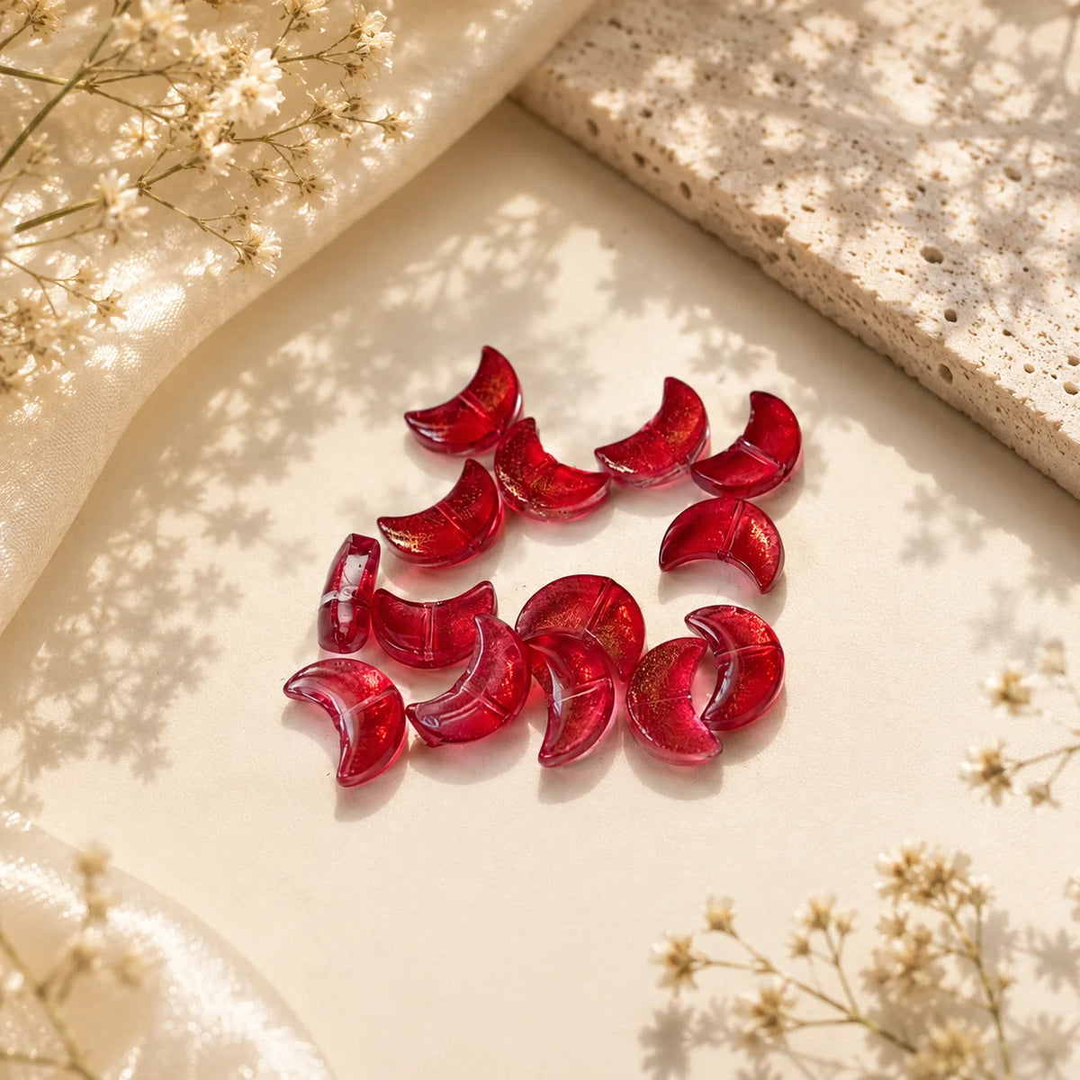 Moon Glass Beads