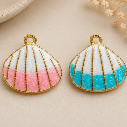 Enamelled Sea Shell Charm