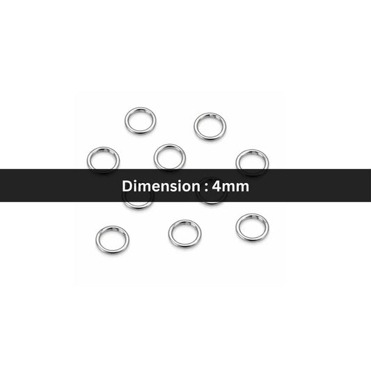 Stainless Steel | Silver Plated Jump Rings - Small (4mm)