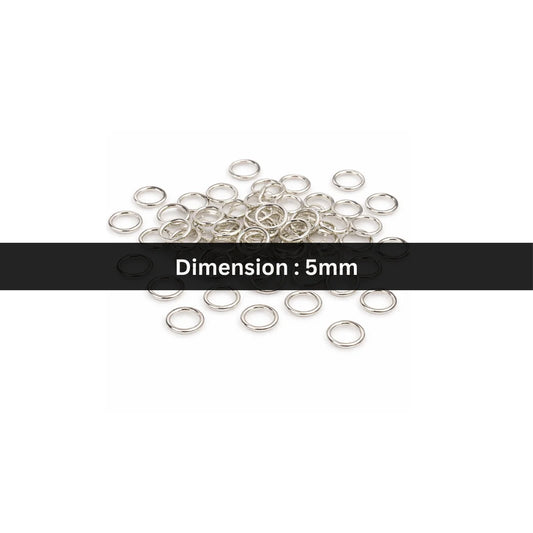 Stainless Steel | Silver Plated Jump Rings - Medium (5mm)