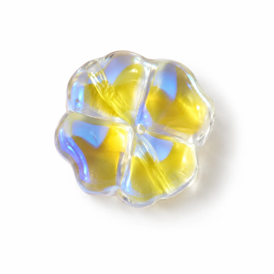 12 mm | Four Leaf Clover Glass Beads
